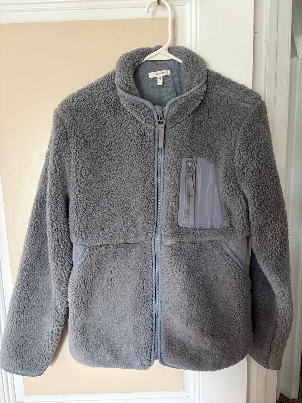 Maurices Women’s Heather Gray Sherpa Puffer Jacket